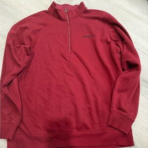 Columbia Men's Burgundy Zip-Up Sweater